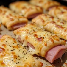 Baked Ham and Cheese Mozzarella Sticks -image