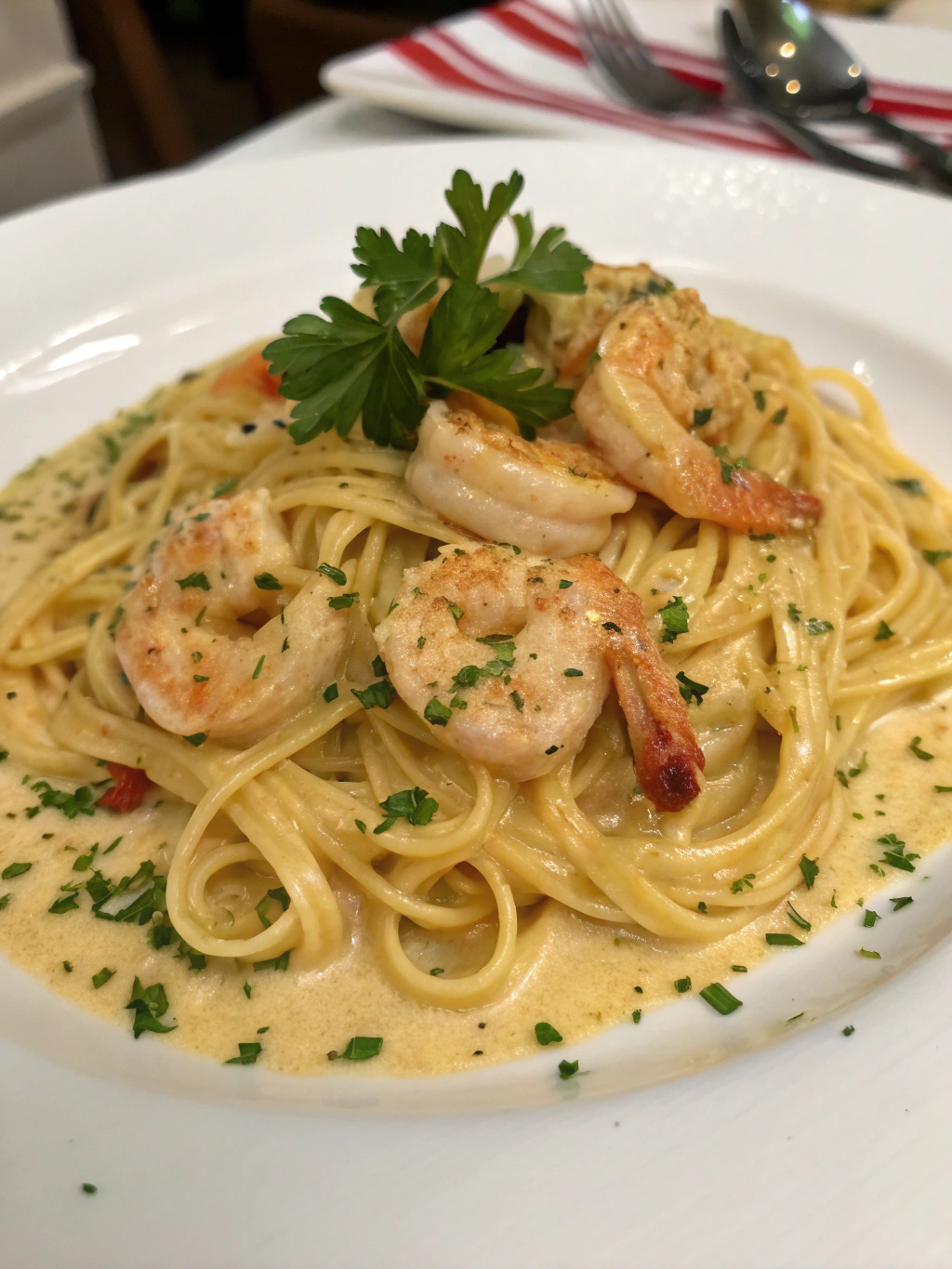 Creamy Garlic Shrimp Pasta