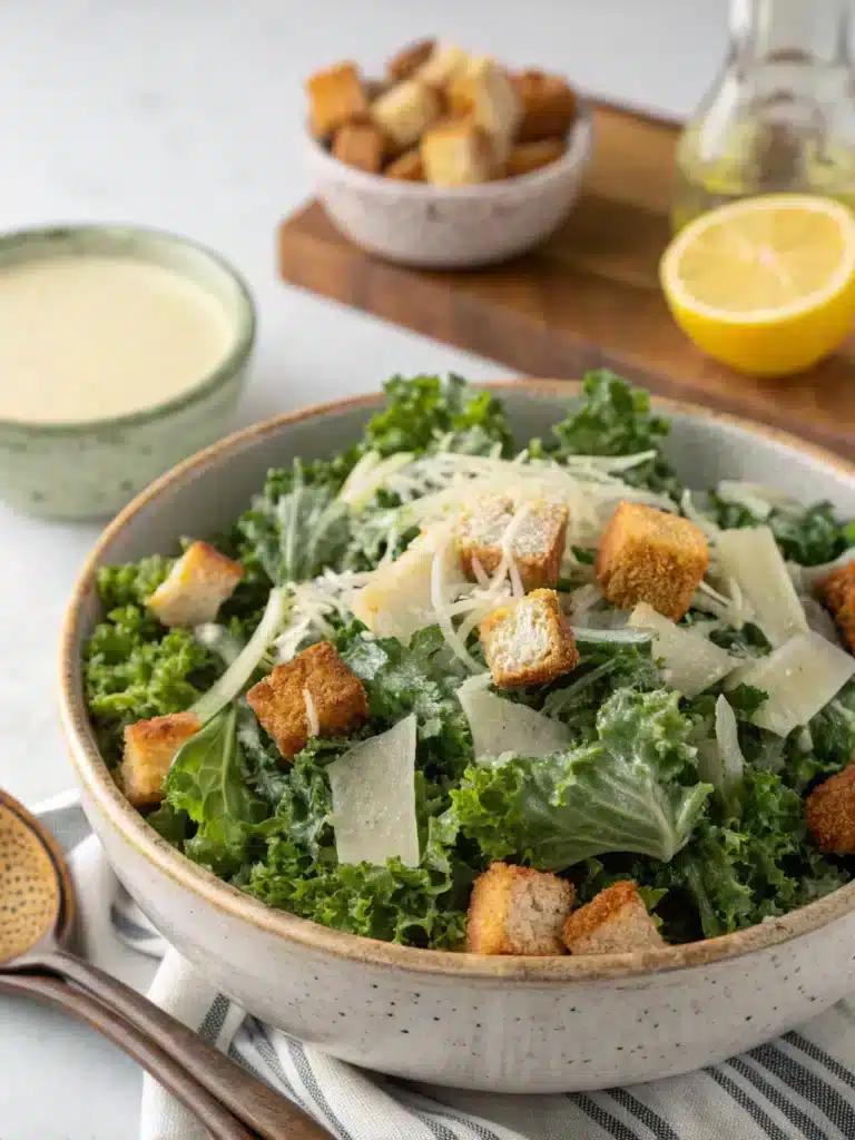 easy kale caesar salad