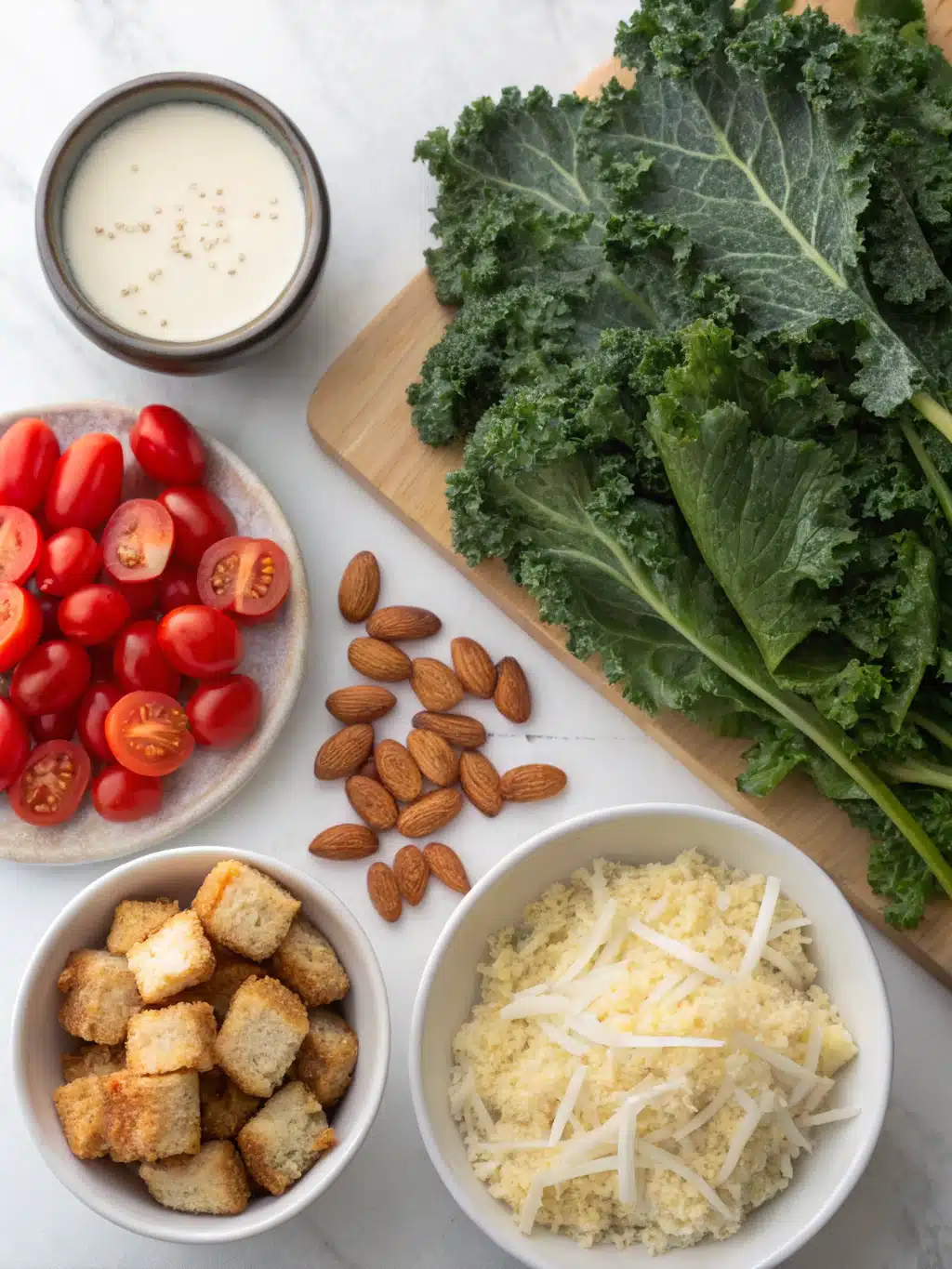 Easy Kale Caesar Salad Ingredients