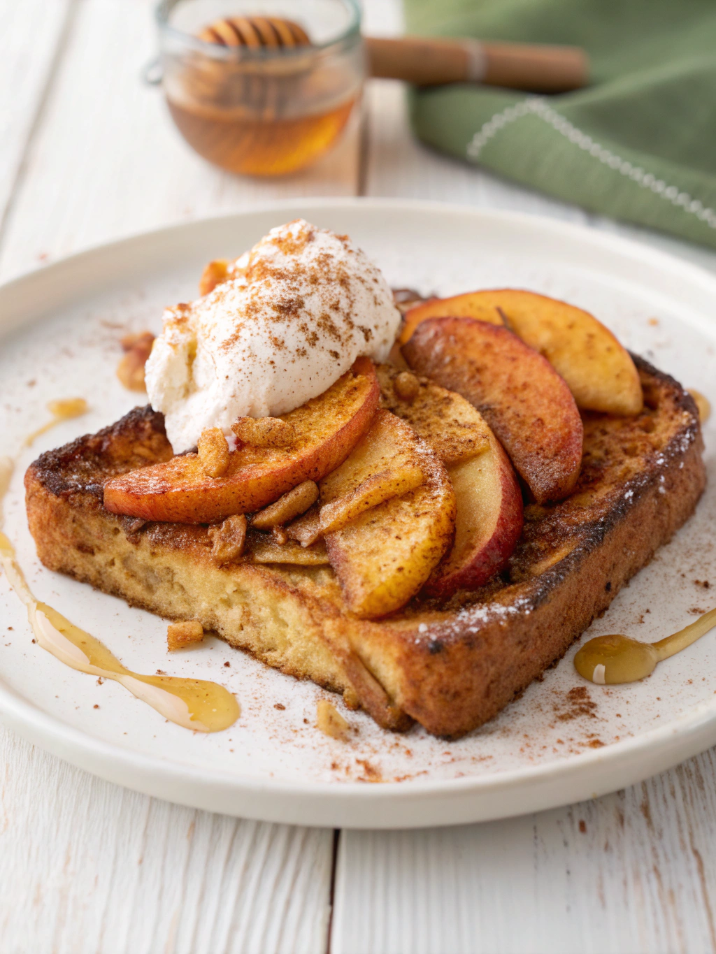 healthy spiced apple French toast
