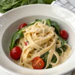 single serve healthy fettuccine alfredo
