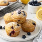 healthy lemon blueberry muffins